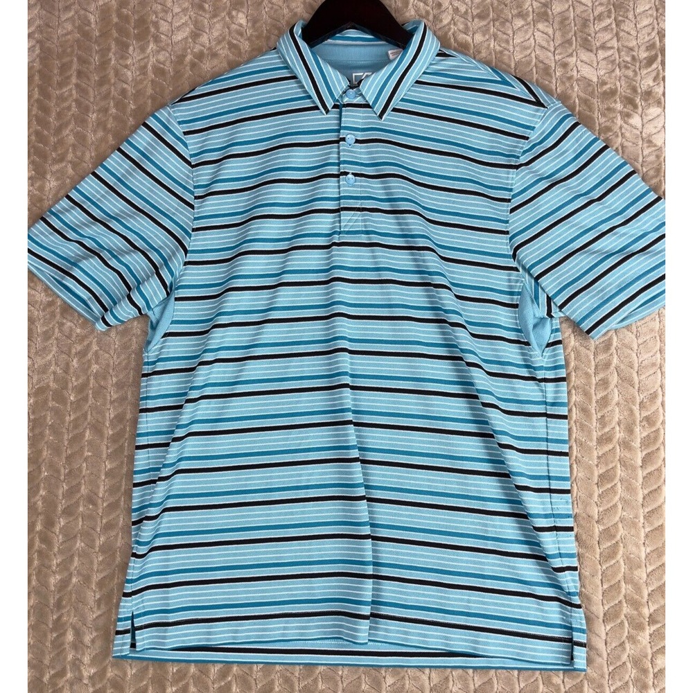 Cutter & Buck Golf Polo Shirt Men Large Blue
